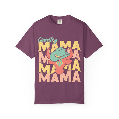 Country Mama T-Shirt — Retro Cowboy Hat Graphic Tee for Moms