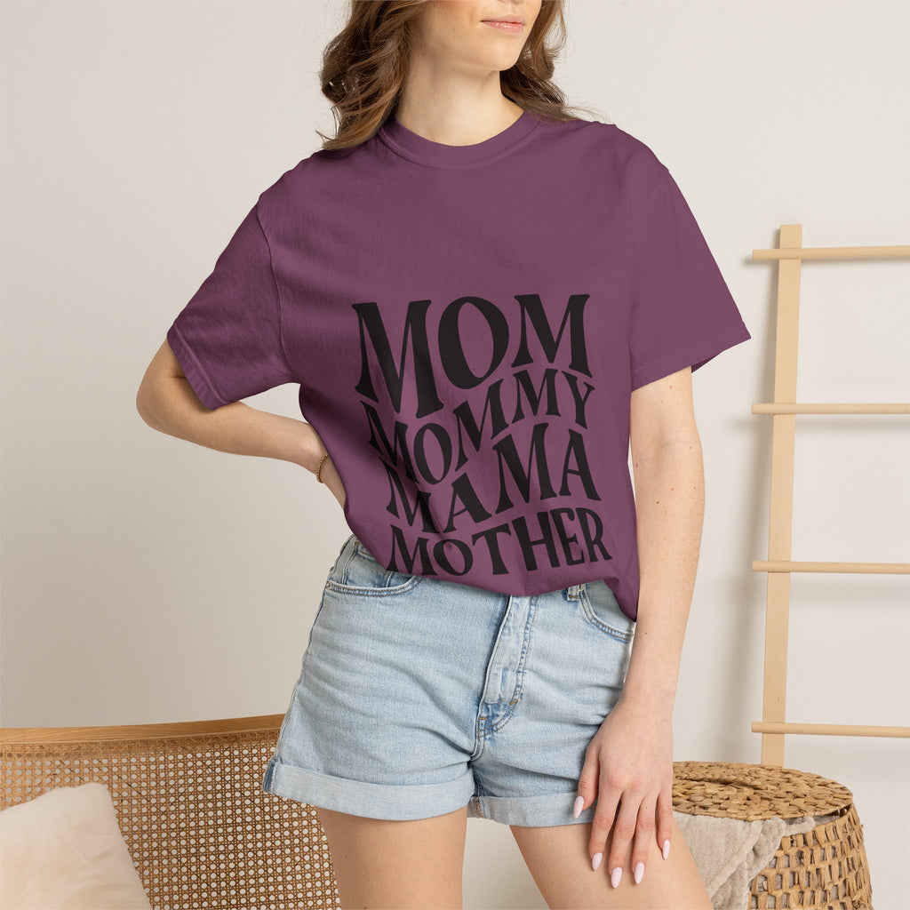 Mom Mommy Mama Mother T-Shirt — Feminine Typography Tee for Mother's Day & Everyday