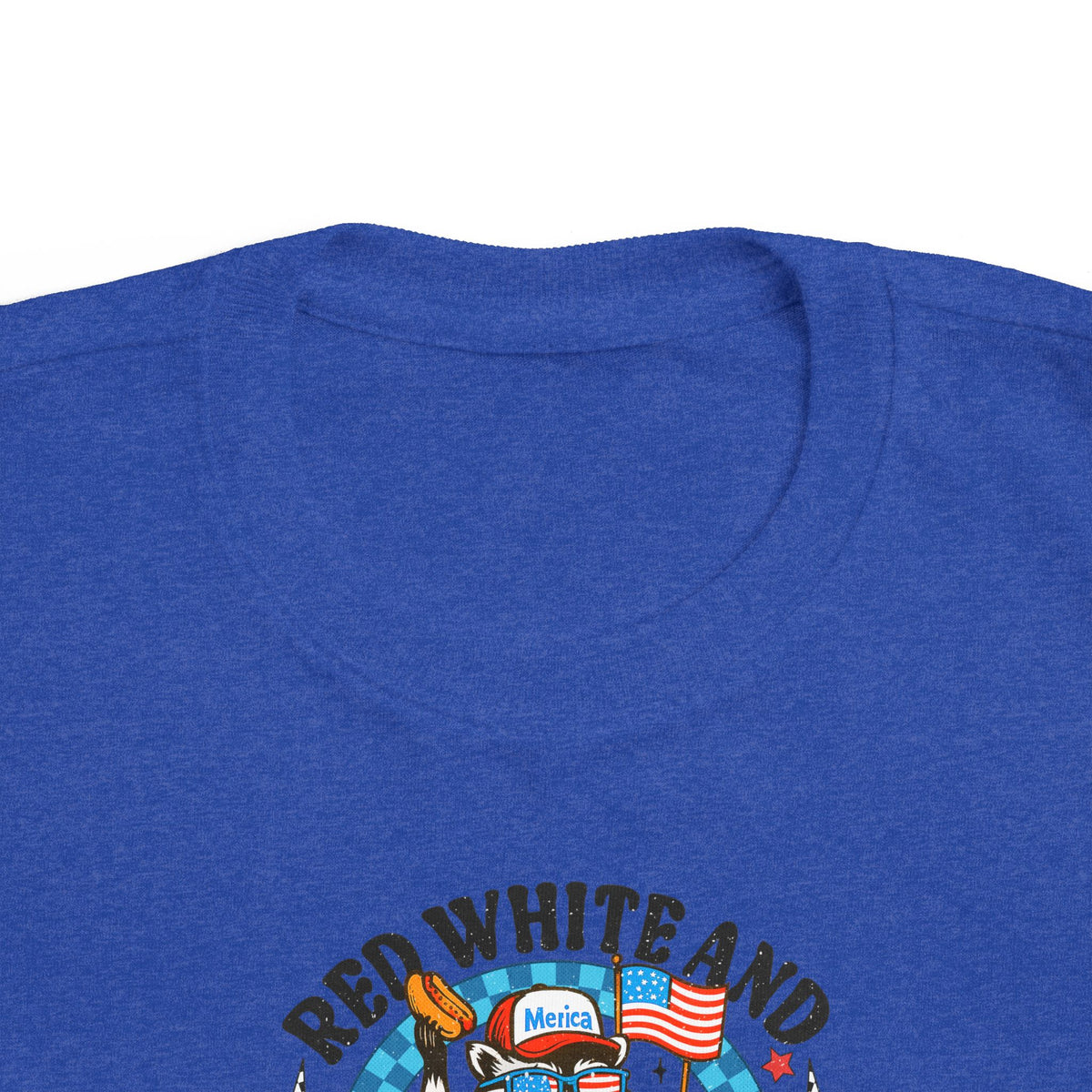 Toddler Tee — "Red White and Feral" Patriotic Cartoon Raccoon