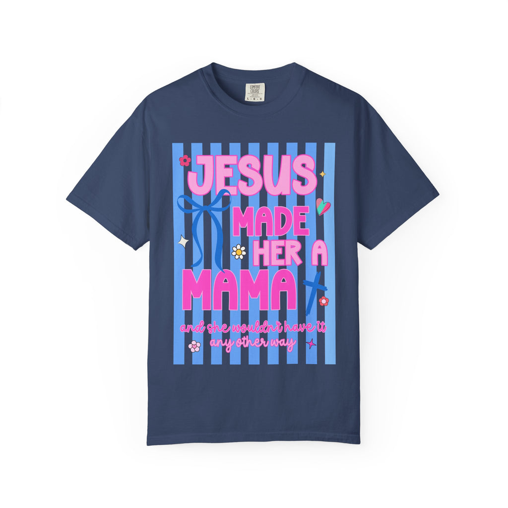 Jesus Made Her a Mama T-Shirt — Cute Christian Mom Graphic Tee