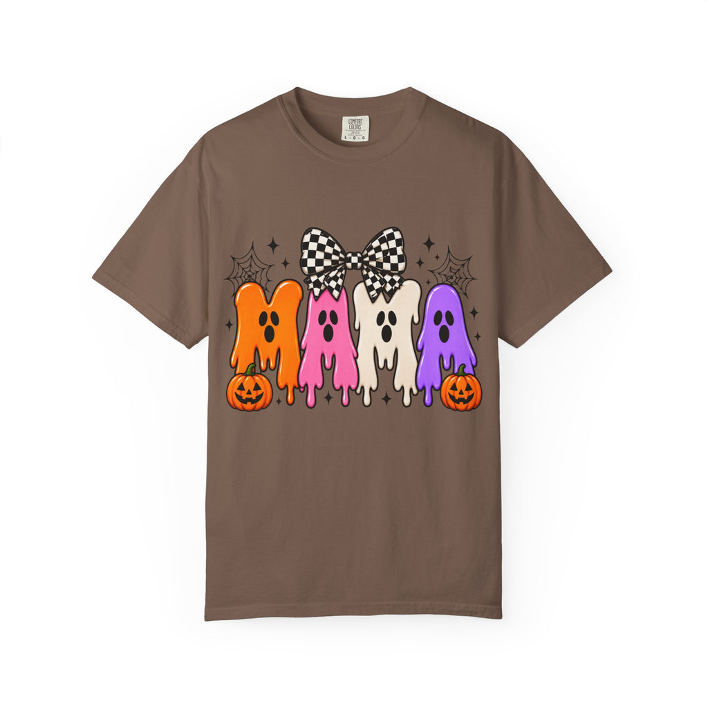Mama Ghosts Halloween T-Shirt — Cute Spooky Mom Tee with Pumpkins