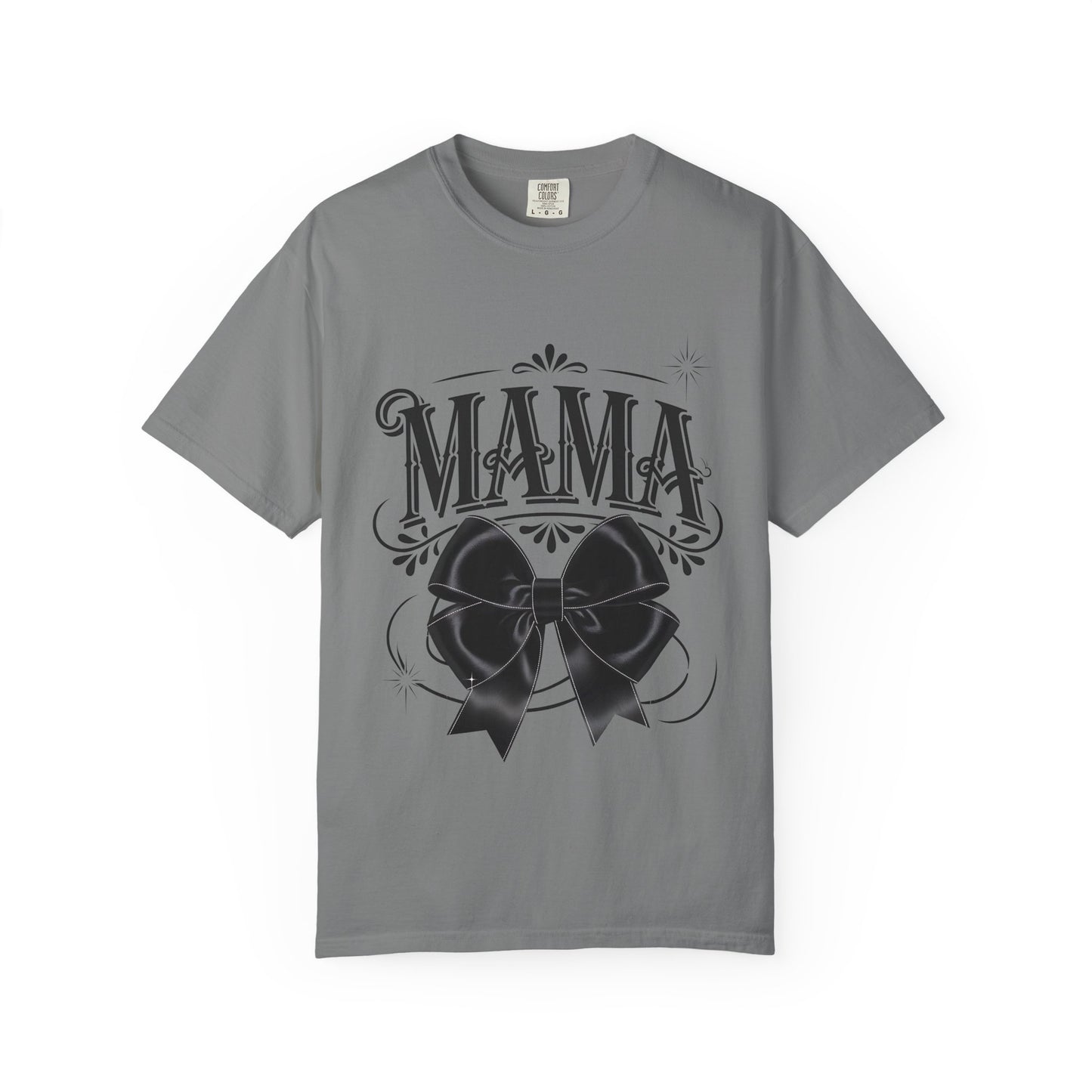 Mama Bow T-Shirt — Vintage Script Graphic Tee for Moms