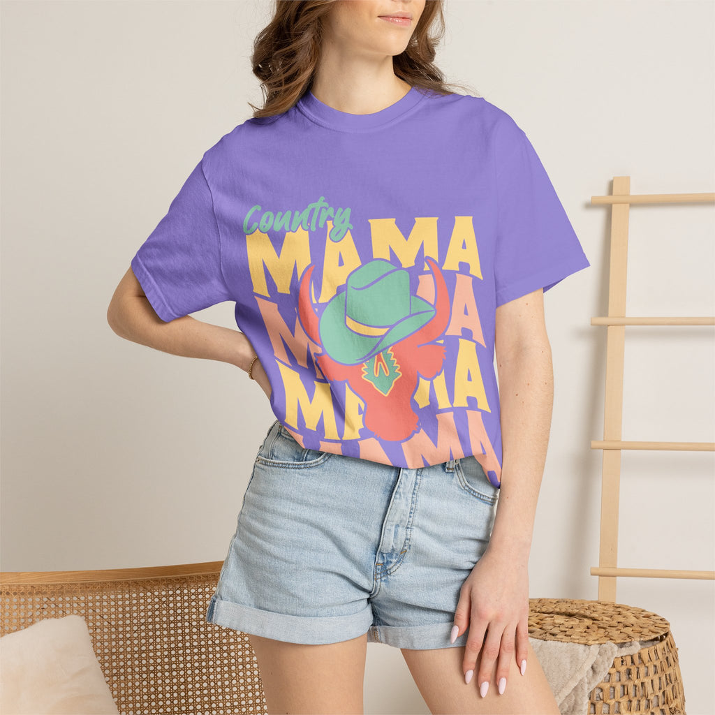 Country Mama T-Shirt — Retro Cowboy Hat Graphic Tee for Moms