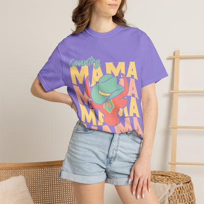 Country Mama T-Shirt — Retro Cowboy Hat Graphic Tee for Moms