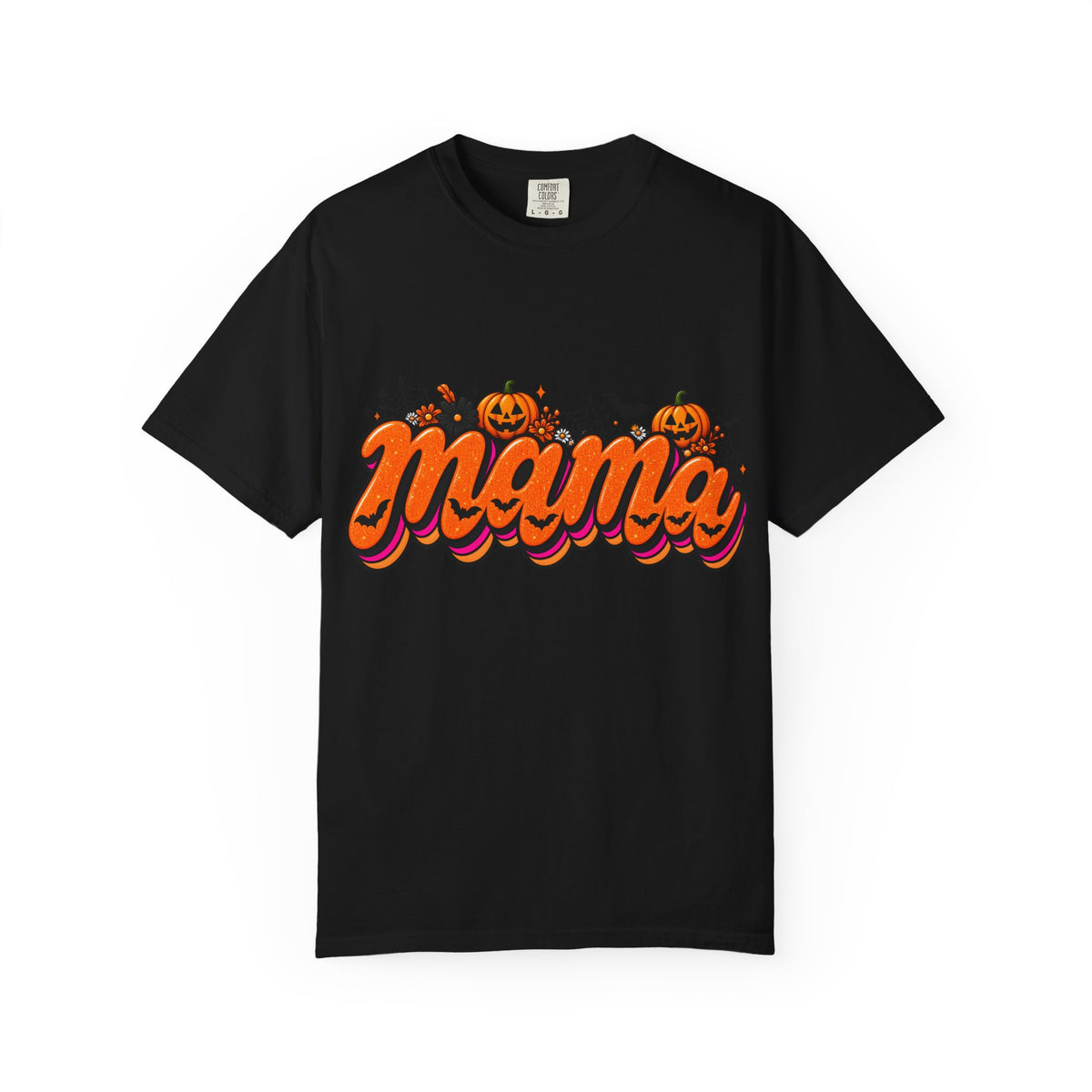 Mama Halloween T-Shirt — Retro Pumpkin Script Tee for Moms