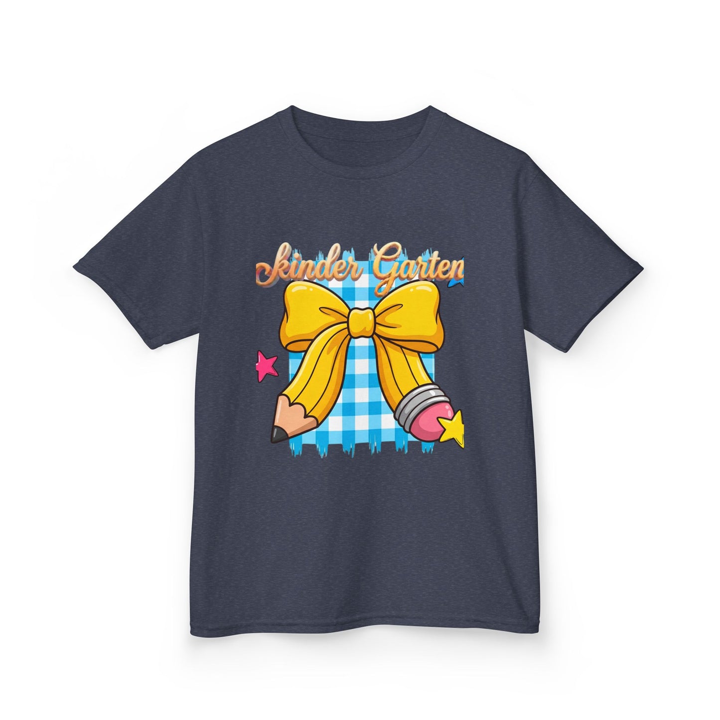 Girls Back-to-School Bow Kids Tee – Personalized Name School Pencil Design