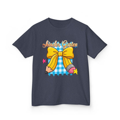 Girls Back-to-School Bow Kids Tee – Personalized Name School Pencil Design
