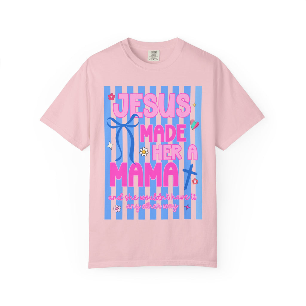 Jesus Made Her a Mama T-Shirt — Cute Christian Mom Graphic Tee