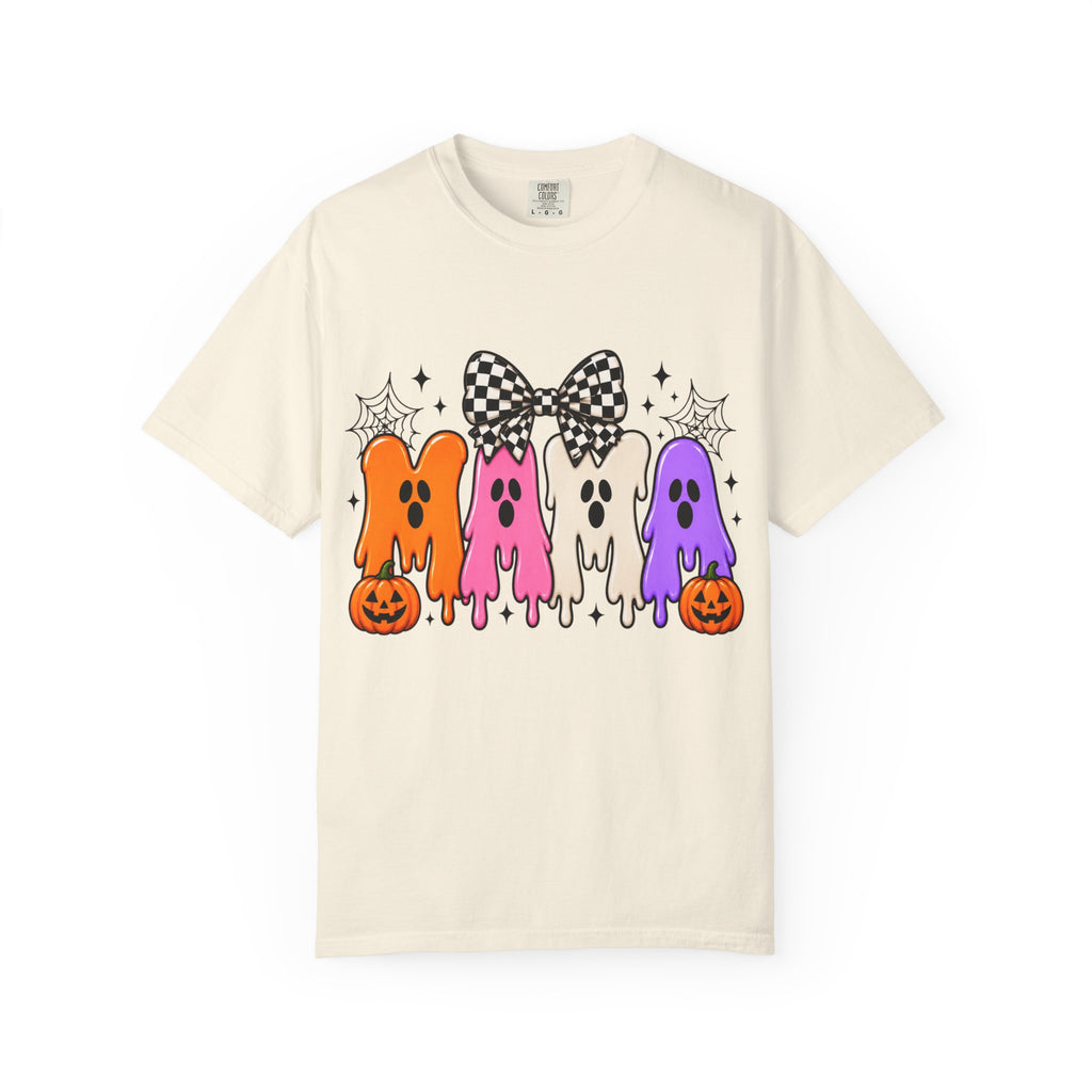 Mama Ghosts Halloween T-Shirt — Cute Spooky Mom Tee with Pumpkins