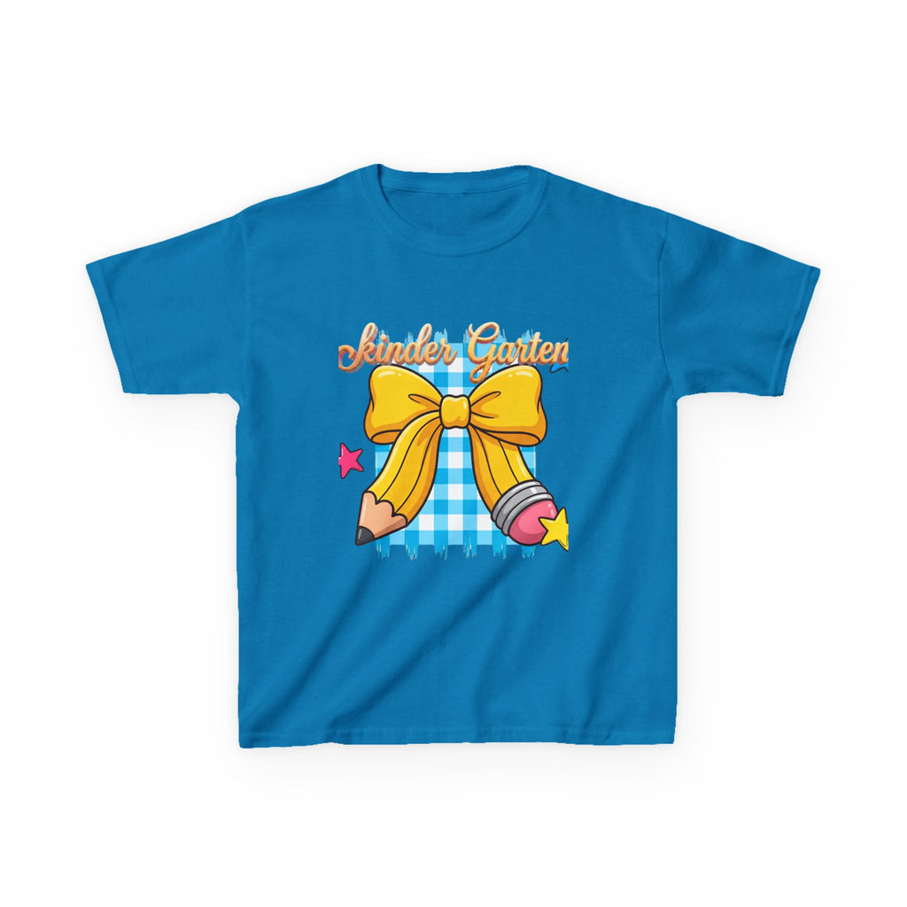 Girls Back-to-School Bow Kids Tee – Personalized Name School Pencil Design