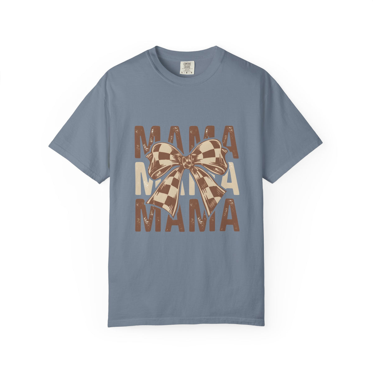Mama Bow T-Shirt — Buffalo Check Ribbon Mom Shirt
