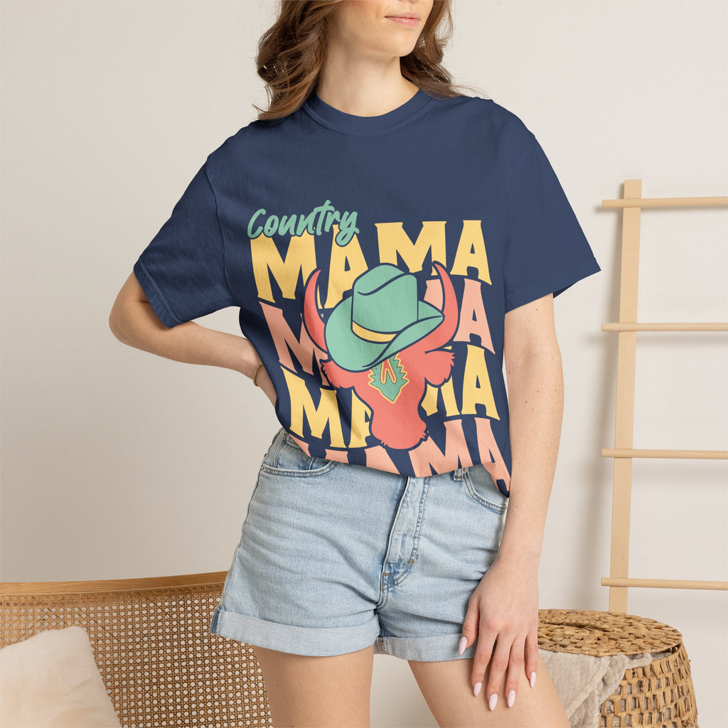 Country Mama T-Shirt — Retro Cowboy Hat Graphic Tee for Moms