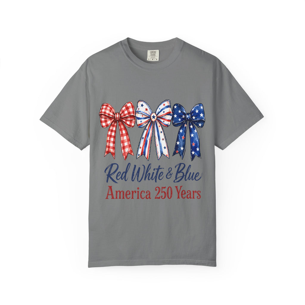 Patriotic Bows 'Red White & Blue - America 250 Years' T-Shirt