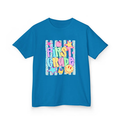 First Grade Kids T‑Shirt — Colorful Back-to-School Design