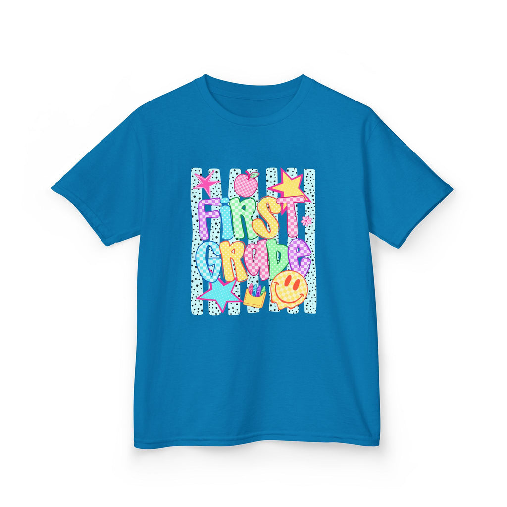 First Grade Kids T-Shirt — Colorful Back-to-School Design