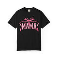 Mama Pink Bow T-Shirt — Floral Lettering Mother’s Day Tee