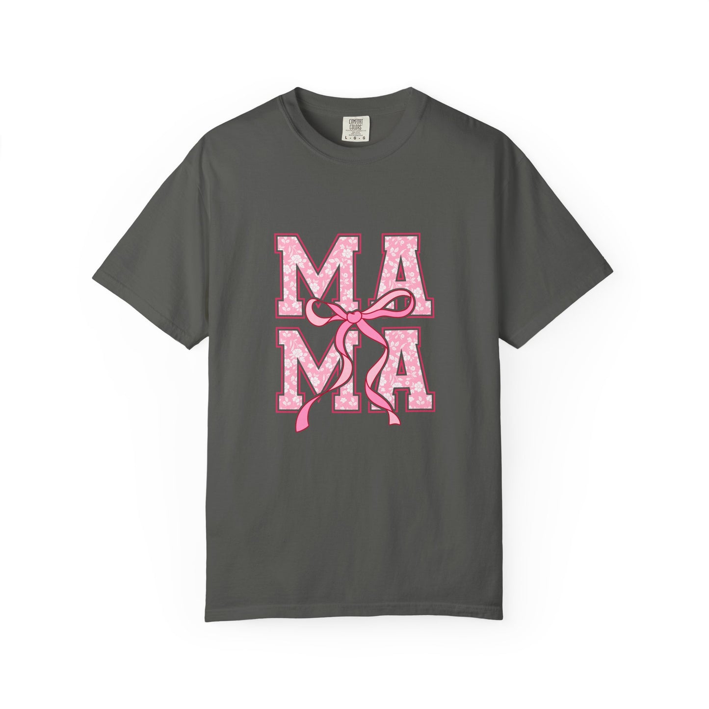Mama Pink Floral Ribbon T-Shirt