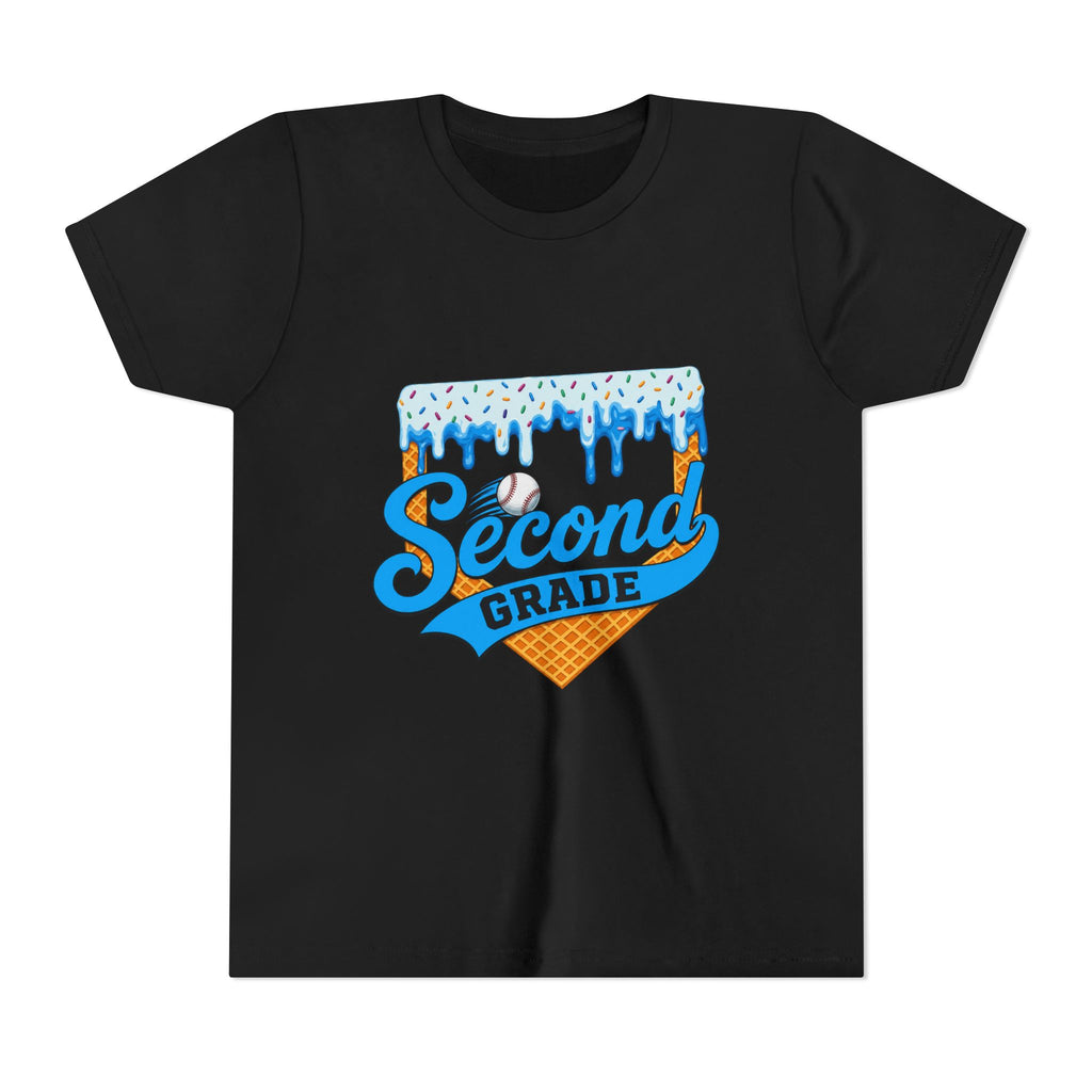 Second Grade Ice Cream Cone Youth Tee — Cute Back-to-School Shirt for Kids