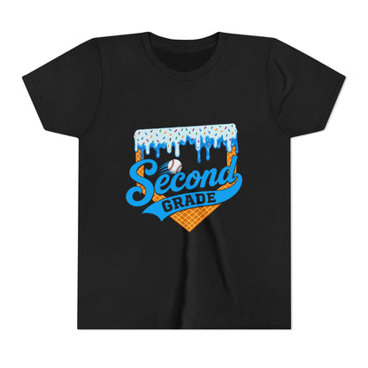 Second Grade Ice Cream Cone Youth Tee — Cute Back-to-School Shirt for Kids
