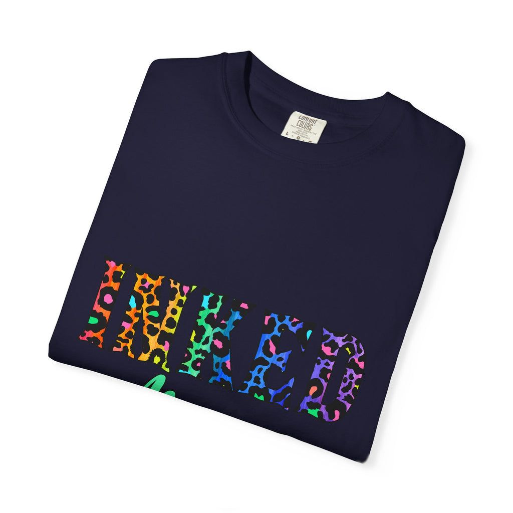 Inked Mama T-Shirt — Colorful Tattoo Script Tee for Moms
