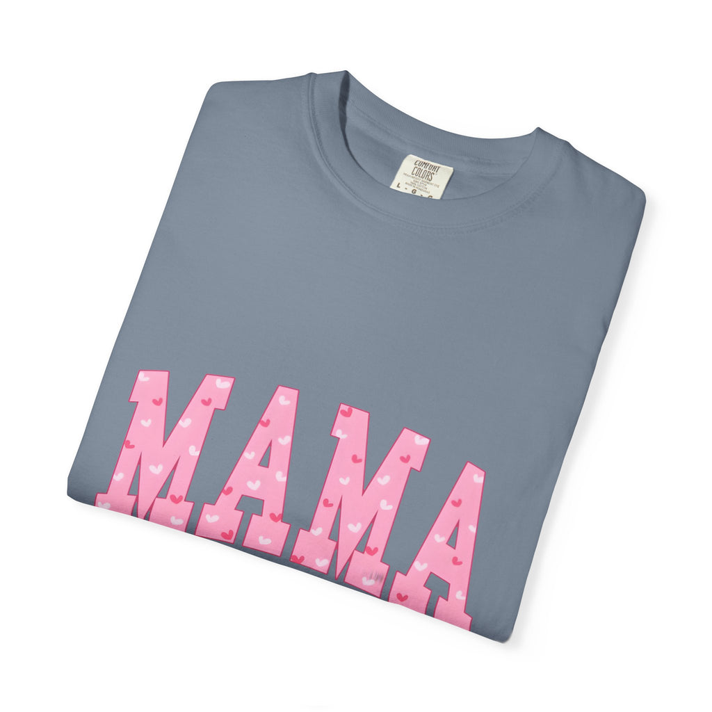 Mama Pink Polka Dot T‑Shirt — Cute Mama Tee with Bow