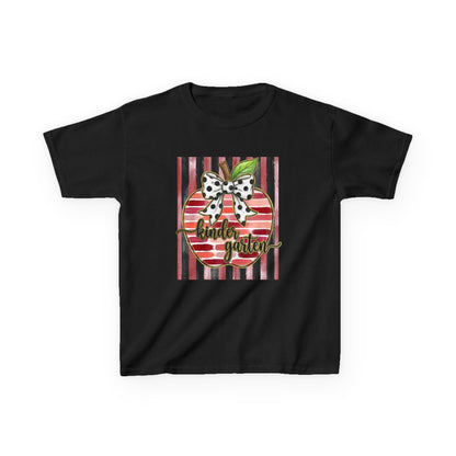 Kids Tee — "Kinder Garten" Apple Design (Back-to-School, Teacher Appreciation)