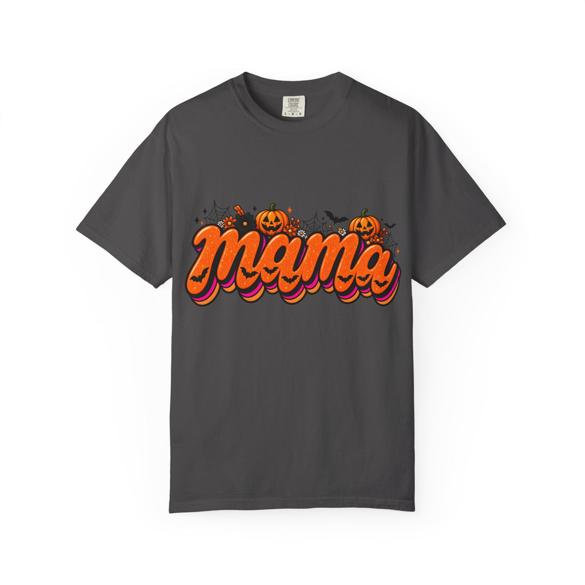 Mama Halloween T-Shirt — Retro Pumpkin Script Tee for Moms