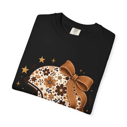 Game Day Floral Football Helmet T-Shirt