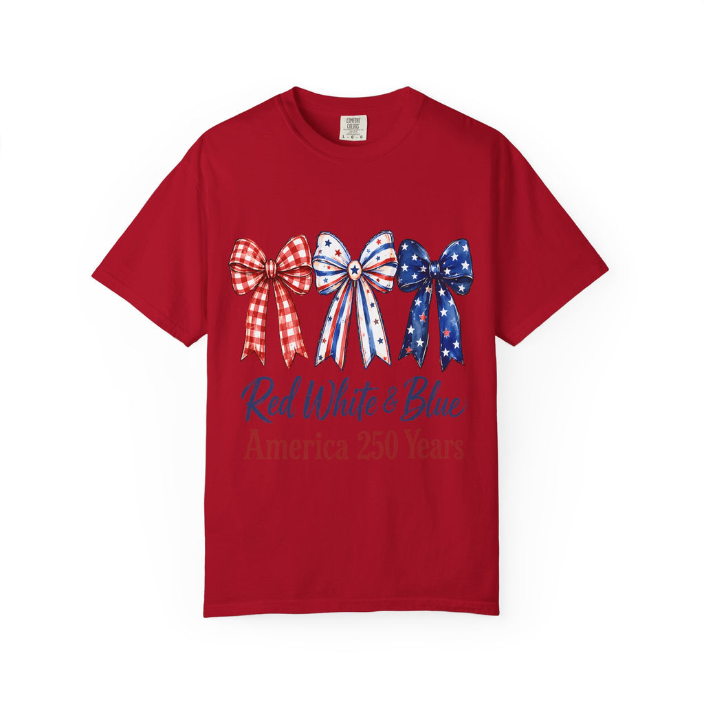Patriotic Bows 'Red White & Blue - America 250 Years' T-Shirt