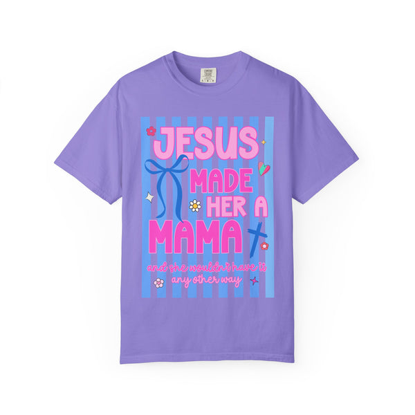 Jesus Made Her a Mama T-Shirt — Cute Christian Mom Graphic Tee
