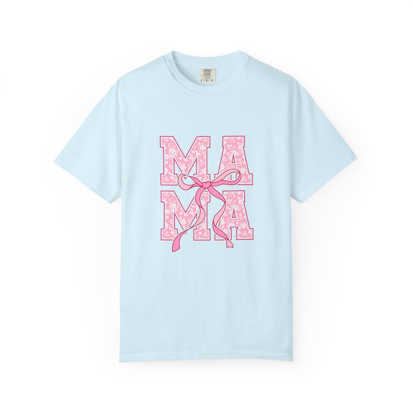 Mama Pink Floral Ribbon T-Shirt