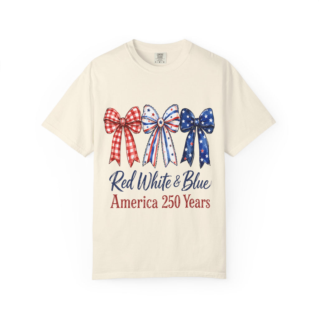 Patriotic Bows 'Red White & Blue - America 250 Years' T-Shirt