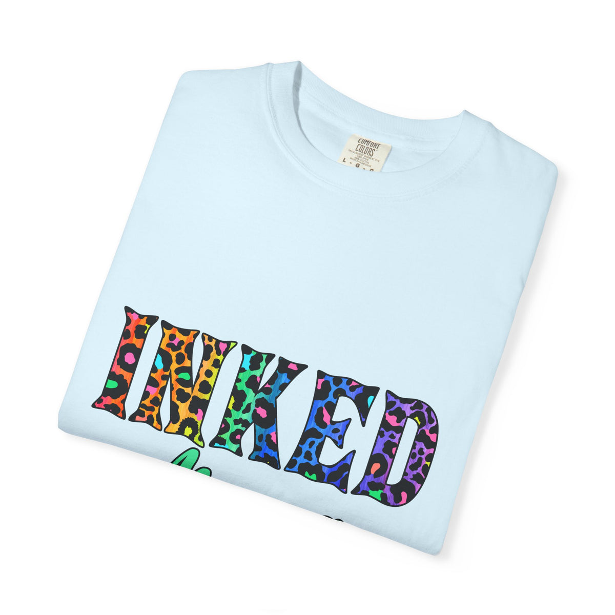 Inked Mama T-Shirt — Colorful Tattoo Script Tee for Moms