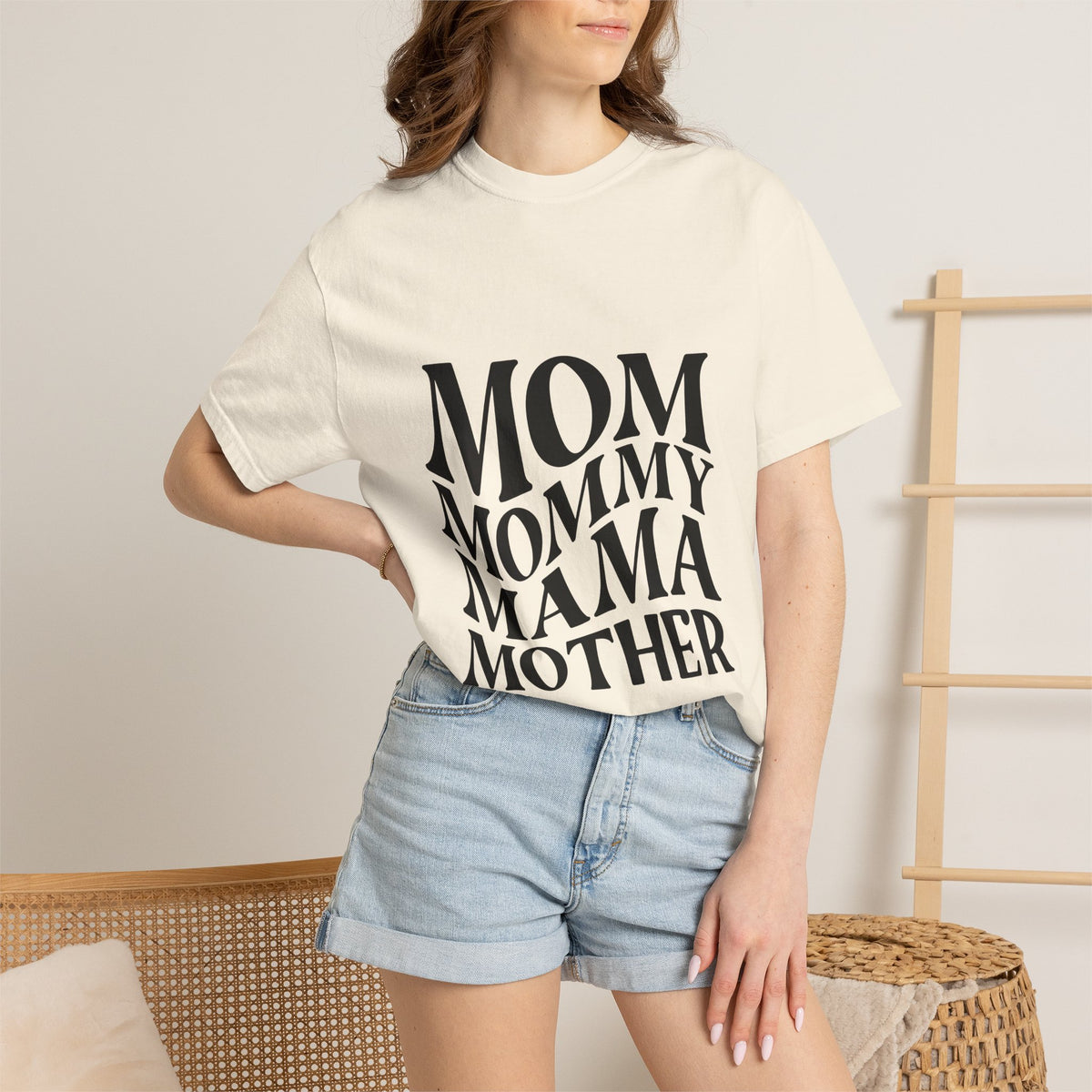 Mom Mommy Mama Mother T-Shirt — Feminine Typography Tee for Mother's Day & Everyday