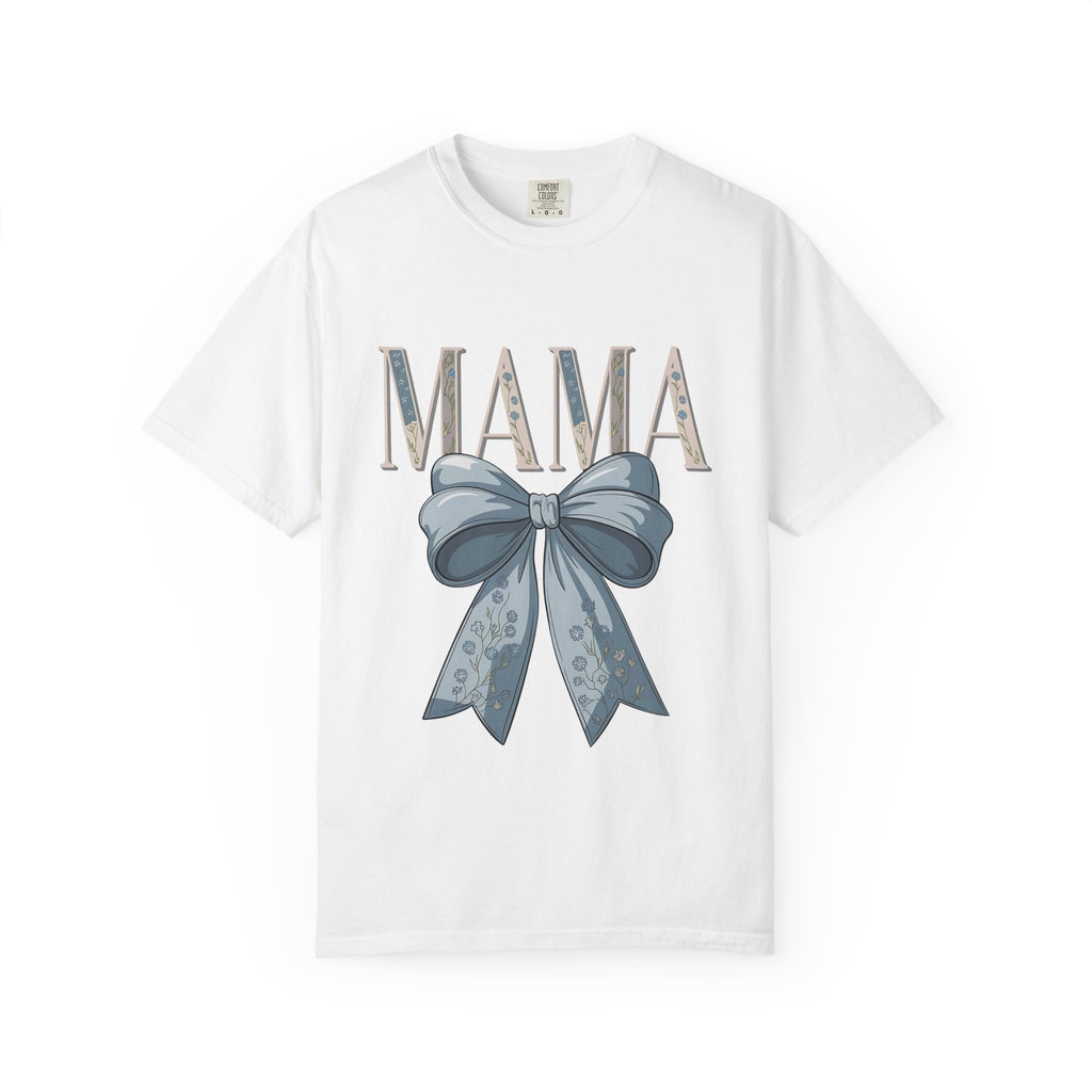 Mama Bow T-Shirt — Vintage Floral Ribbon Mother’s Day Tee