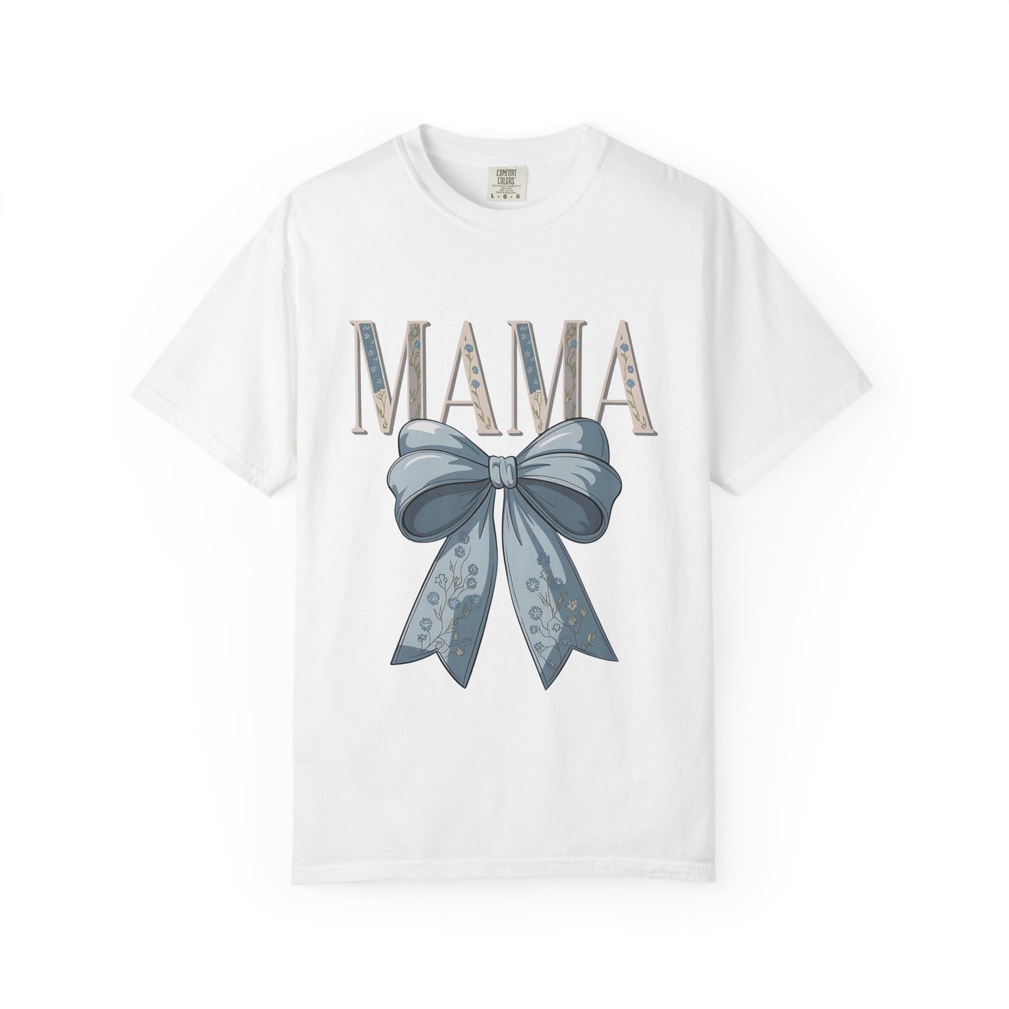Mama Bow T-Shirt — Vintage Floral Ribbon Mother’s Day Tee