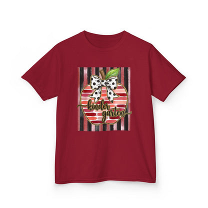 Kids Tee — "Kinder Garten" Apple Design (Back-to-School, Teacher Appreciation)