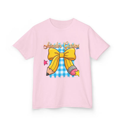 Girls Back-to-School Bow Kids Tee – Personalized Name School Pencil Design