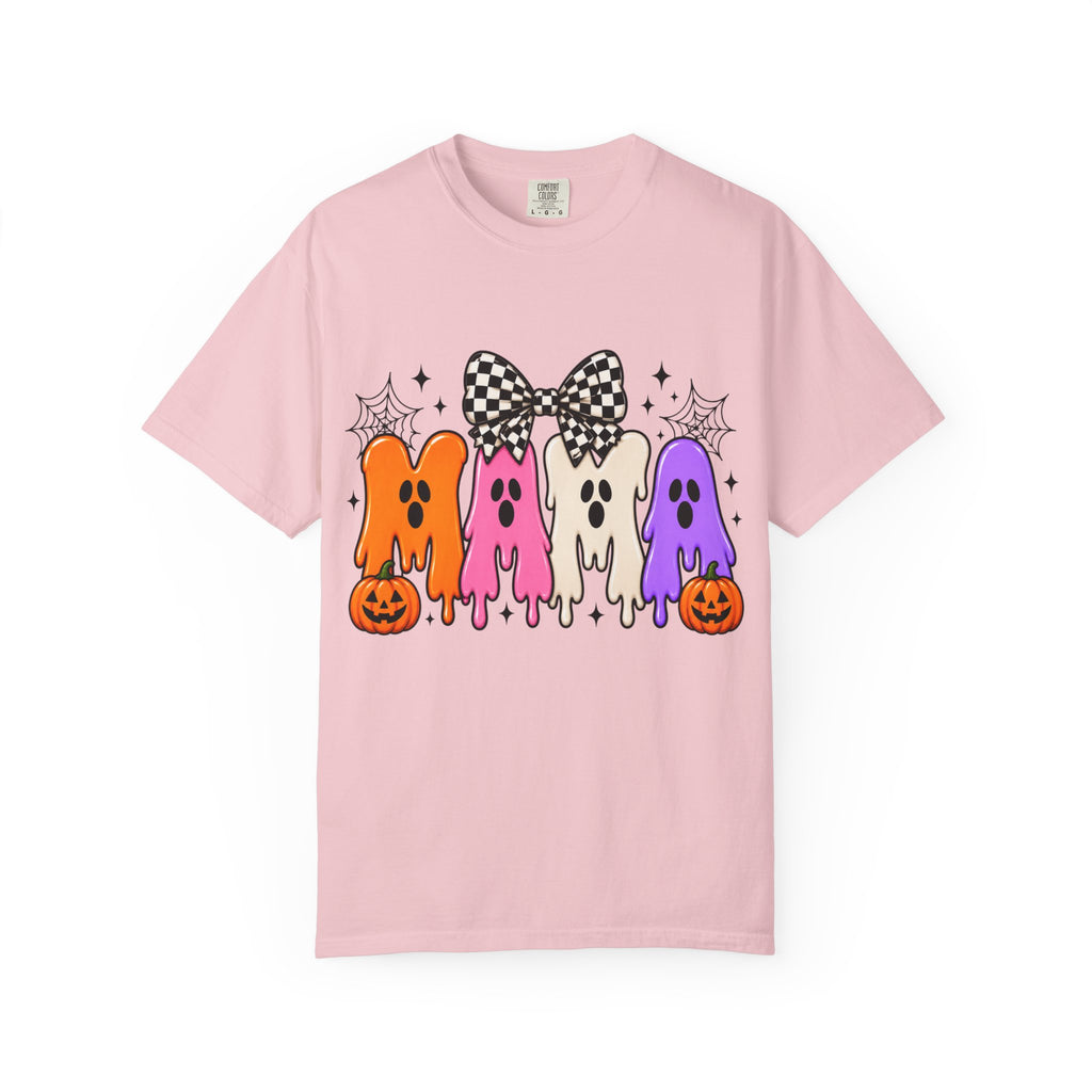 Mama Ghosts Halloween T-Shirt — Cute Spooky Mom Tee with Pumpkins