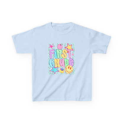 First Grade Kids T‑Shirt — Colorful Back-to-School Design