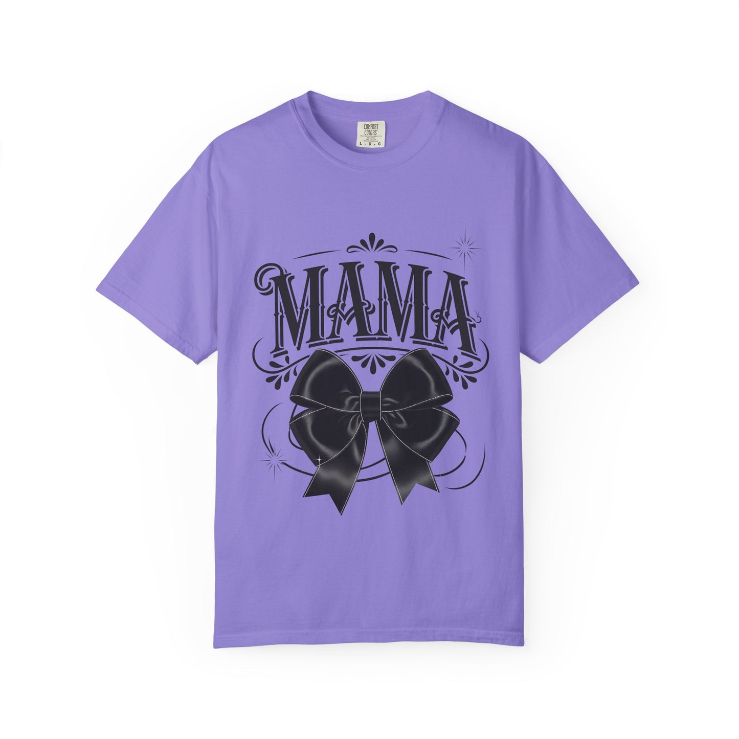 Mama Bow T-Shirt — Vintage Script Graphic Tee for Moms