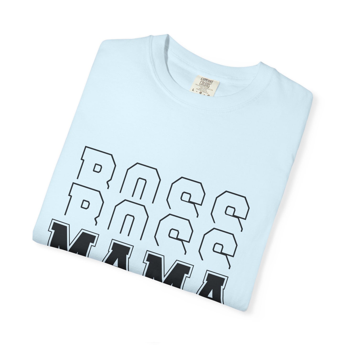 Mama Boss T-Shirt — 'MAMA' Layered Text Graphic Tee for Moms