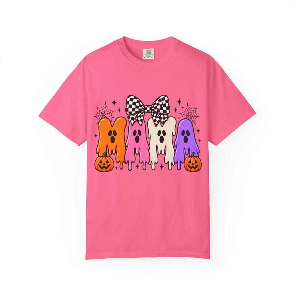 Mama Ghosts Halloween T-Shirt — Cute Spooky Mom Tee with Pumpkins