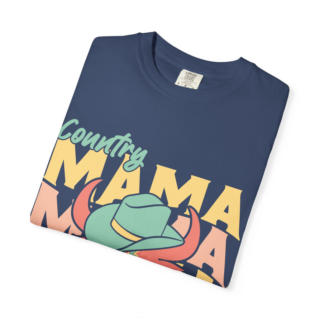 Country Mama T-Shirt — Retro Cowboy Hat Graphic Tee for Moms