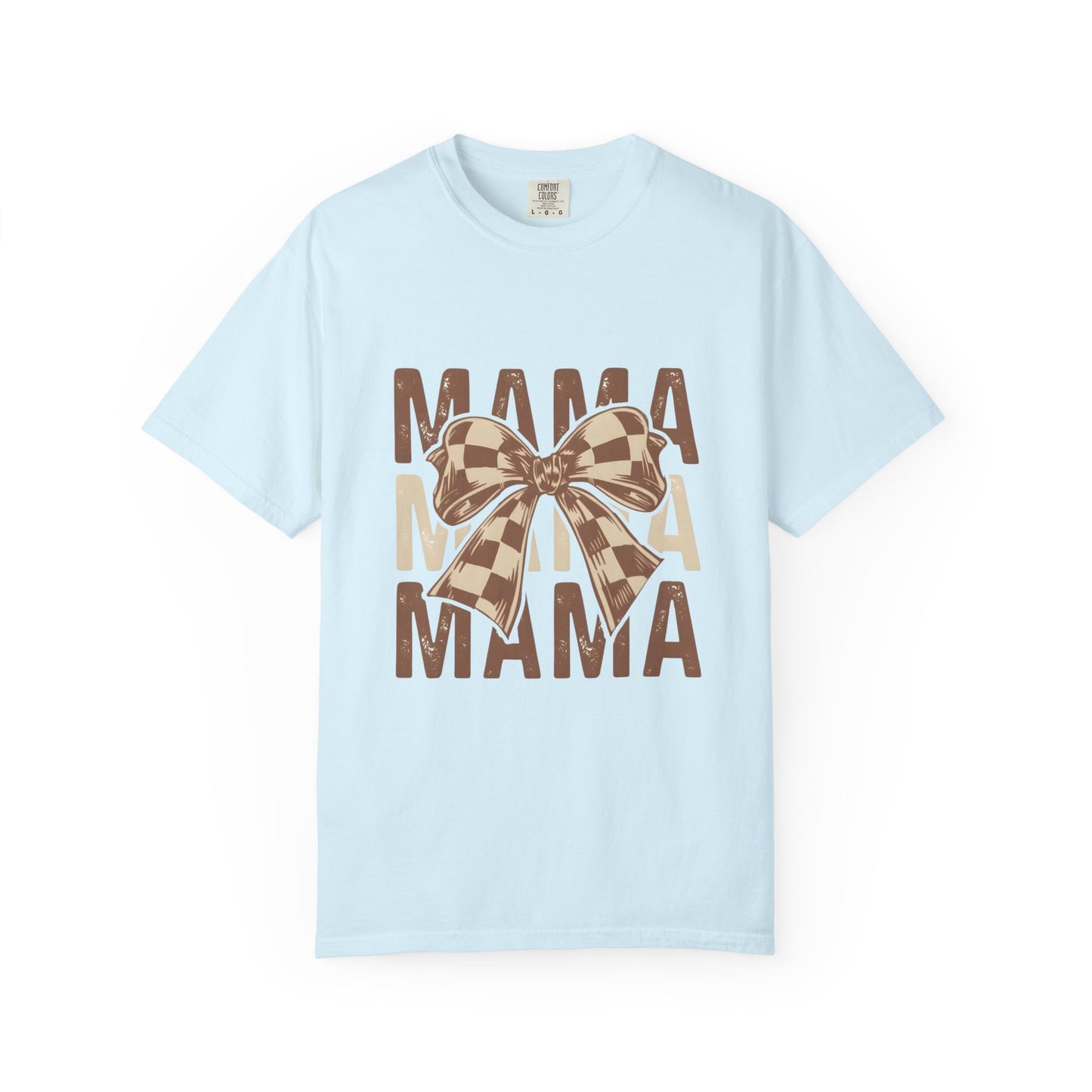 Mama Bow T-Shirt — Buffalo Check Ribbon Mom Shirt