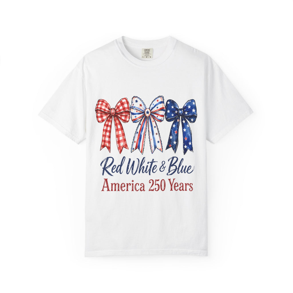 Patriotic Bows 'Red White & Blue - America 250 Years' T-Shirt