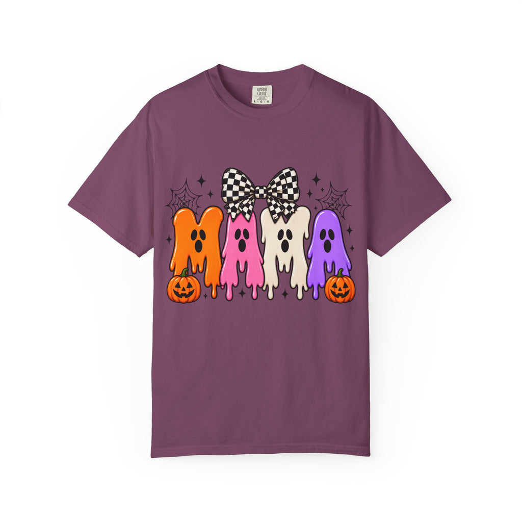 Mama Ghosts Halloween T-Shirt — Cute Spooky Mom Tee with Pumpkins