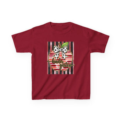 Kids Tee — "Kinder Garten" Apple Design (Back-to-School, Teacher Appreciation)