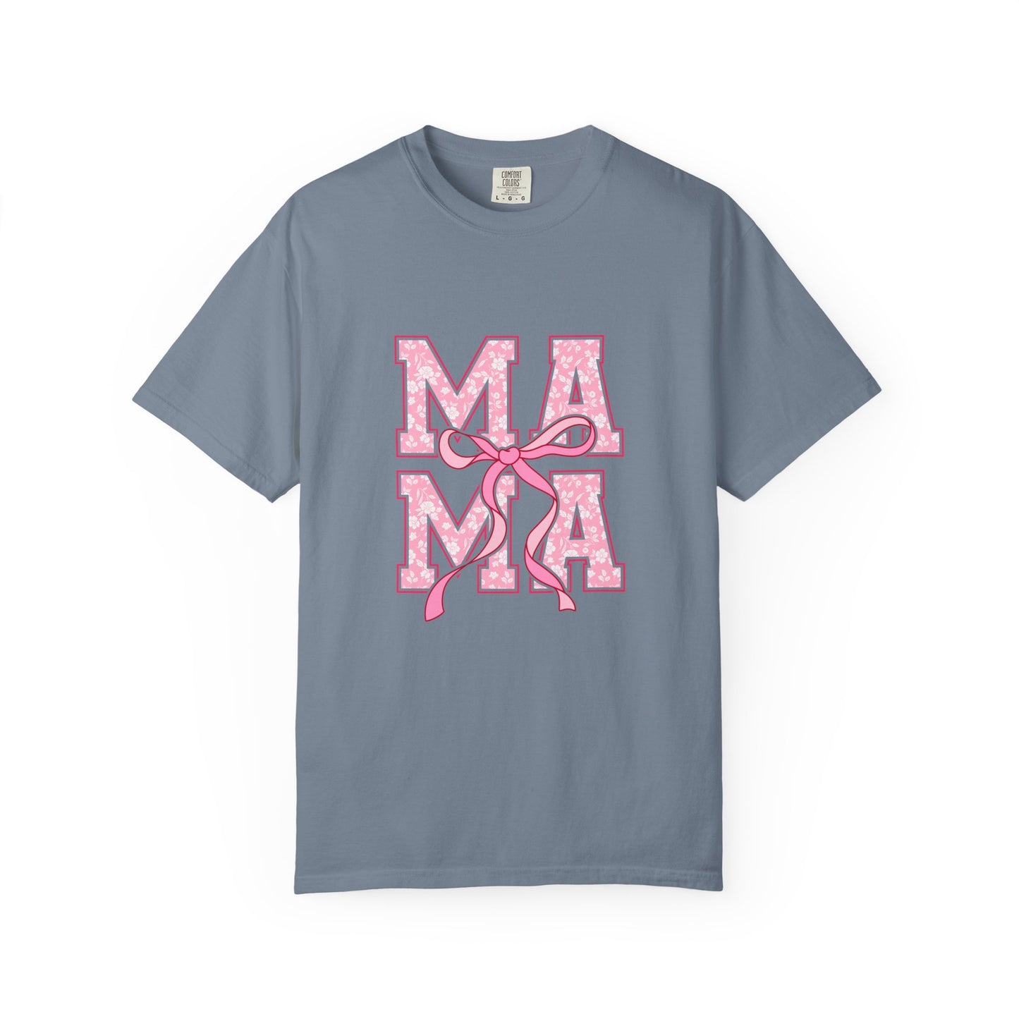 Mama Pink Floral Ribbon T-Shirt
