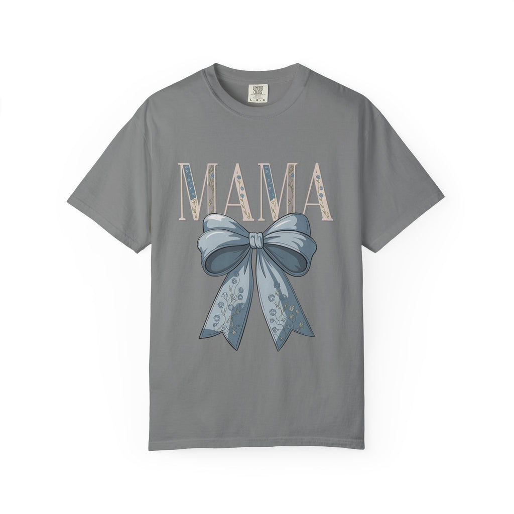 Mama Bow T-Shirt — Vintage Floral Ribbon Mother’s Day Tee